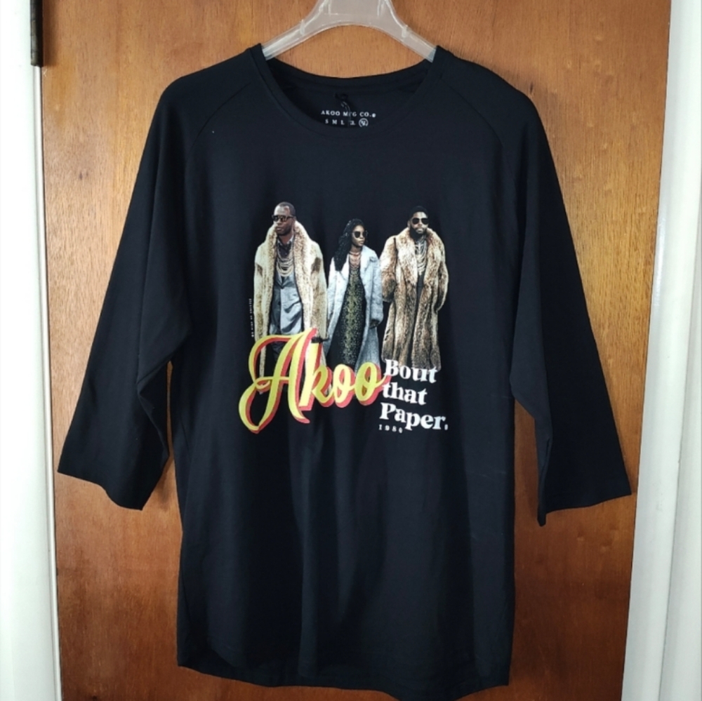 AKOO Bout that Paper T-shirt Men's size 2XL New with Tags!